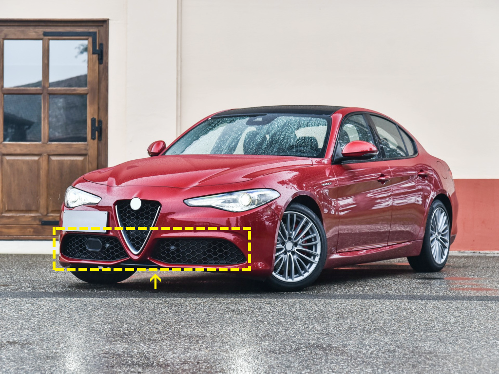 Alfa Romeo Giulia | Phoenyx Design Carbon Fiber Front Bumper Trim
