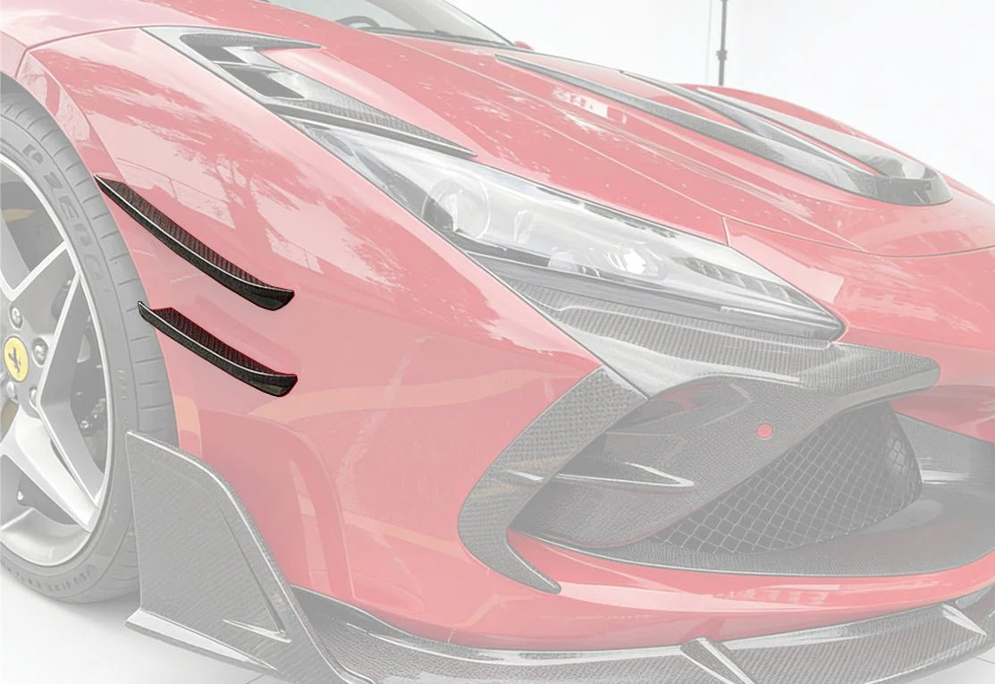 Ferrari F8 Tributo | Phoenyx Design Carbon Fiber Front Bumper Canards