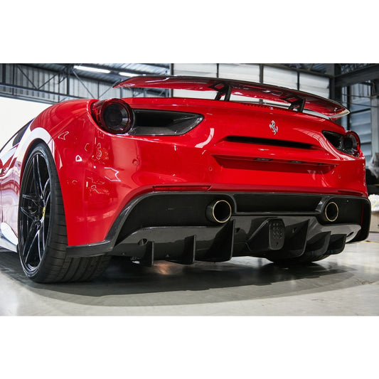 Ferrari 488 | Phoenyx Design Carbon Fiber Rear Diffuser