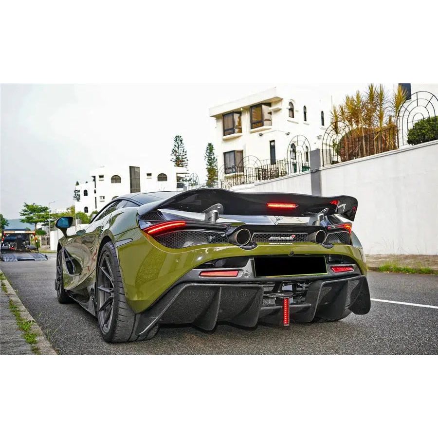 720s Rear Diffuser McLaren 720S | Phoenyx Design Carbon Fiber Rear Diffuser with LED Brak