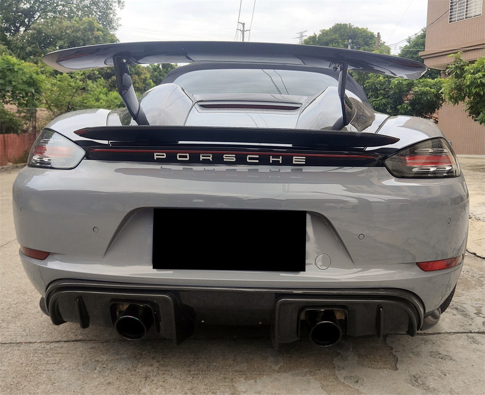 Porsche Cayman 718 Cayman/Boxster | Phoenyx Design GT4 Style Carbon Fiber Rear Diffuser