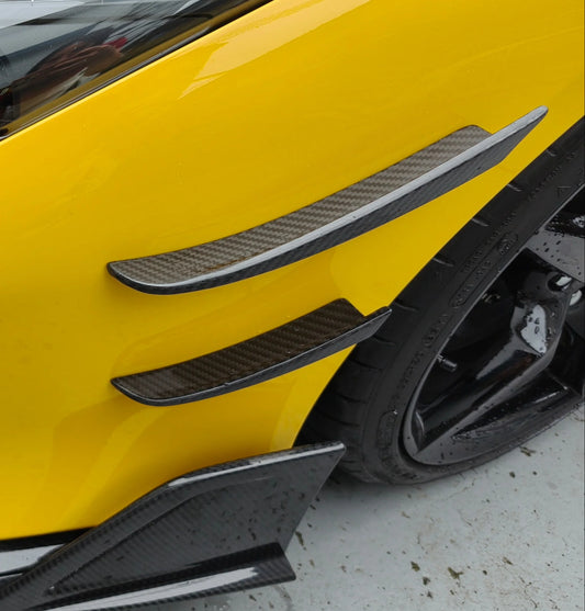 Ferrari F8 Tributo | Phoenyx Design Carbon Fiber Front Bumper Canards