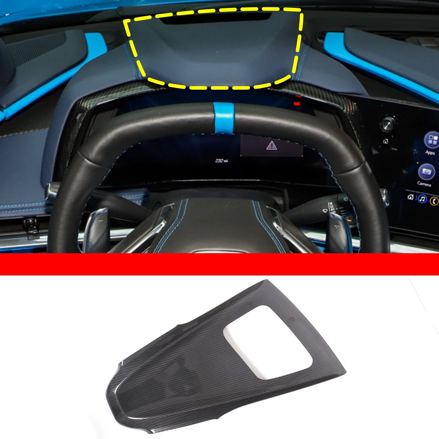 Corvette C8 Z06 | Phoenyx Design Carbon Fiber Instrument Cluster Cover