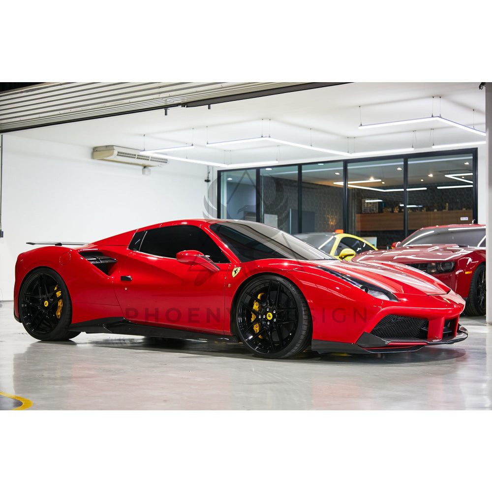 Ferrari 488 | Phoenyx Design Carbon Fiber Front Bumper Splitters