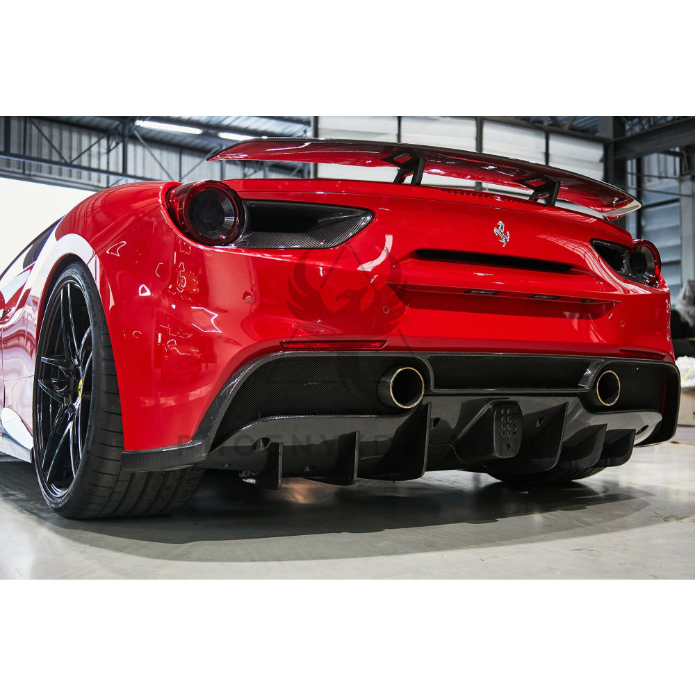 Ferrari 488 | Phoenyx Design Carbon Fiber Taillight Vent Covers