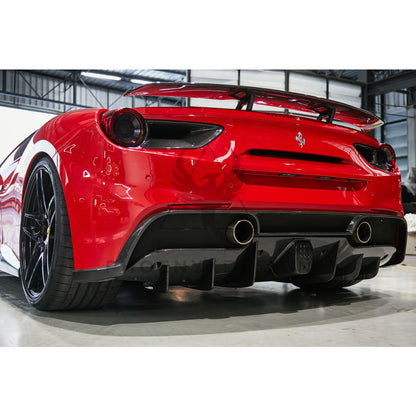 Ferrari 488 | Phoenyx Design Carbon Fiber Taillight Vent Covers Side