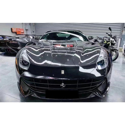 Ferrari F12 | Phoenyx Design Carbon Fiber Front Hood With Clear Engine Cover