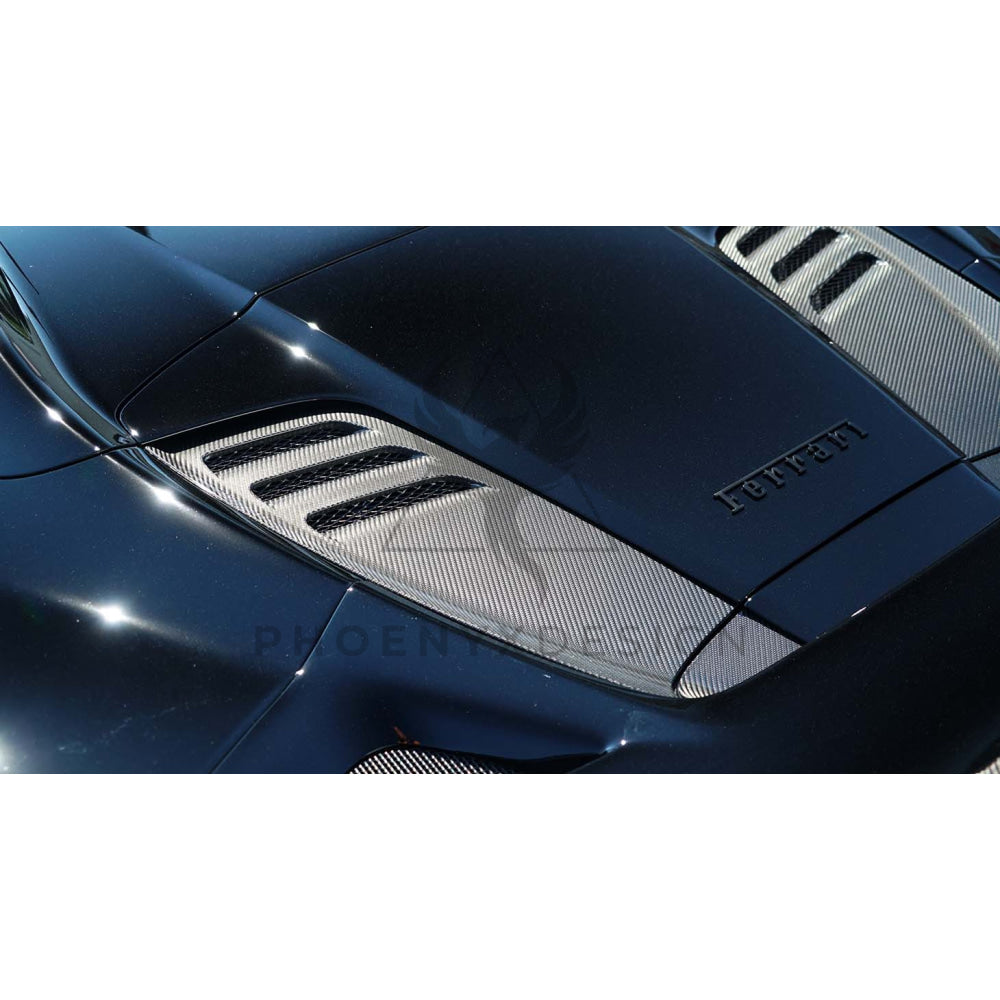 Ferrari F8 Spider | Phoenyx Design Carbon Fiber Engine Air Vent Covers Cover