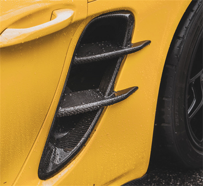 Porsche 718 Boxster Cayman | Phoenyx Design Carbon Fiber Side Vent Trim