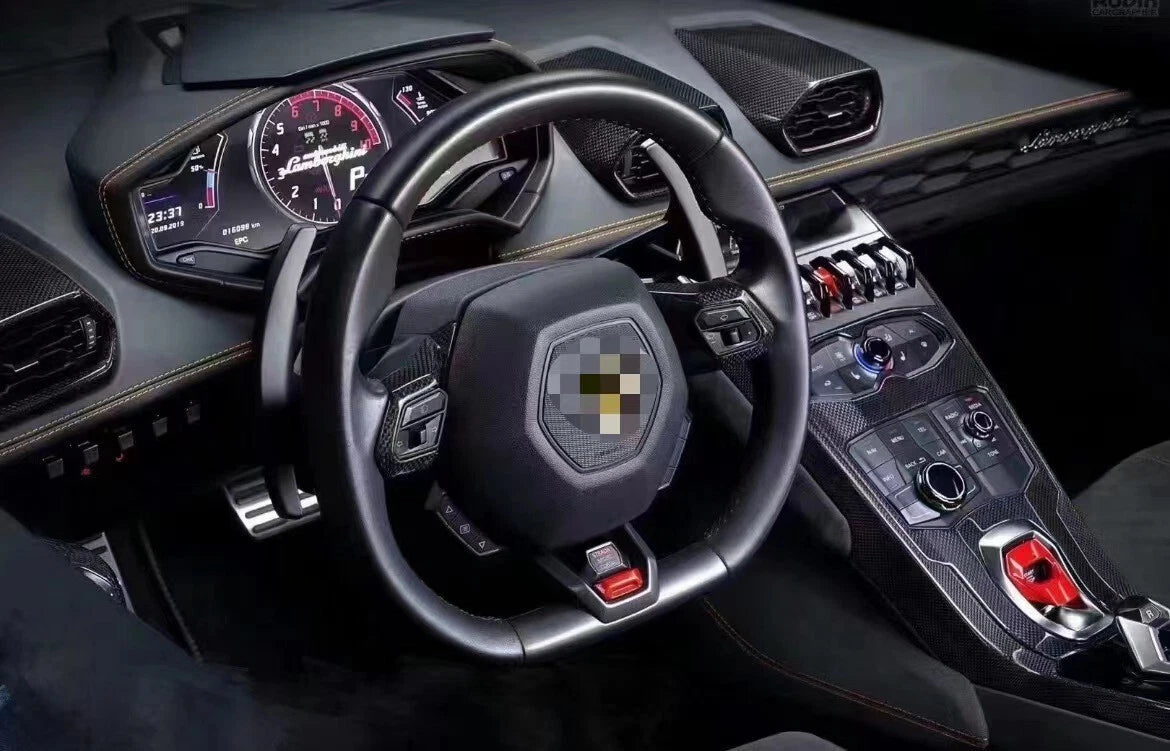 Lamborghini Huracan LP610/LP580 | Phoenyx Design Carbon Fiber Steering Wheel Trim