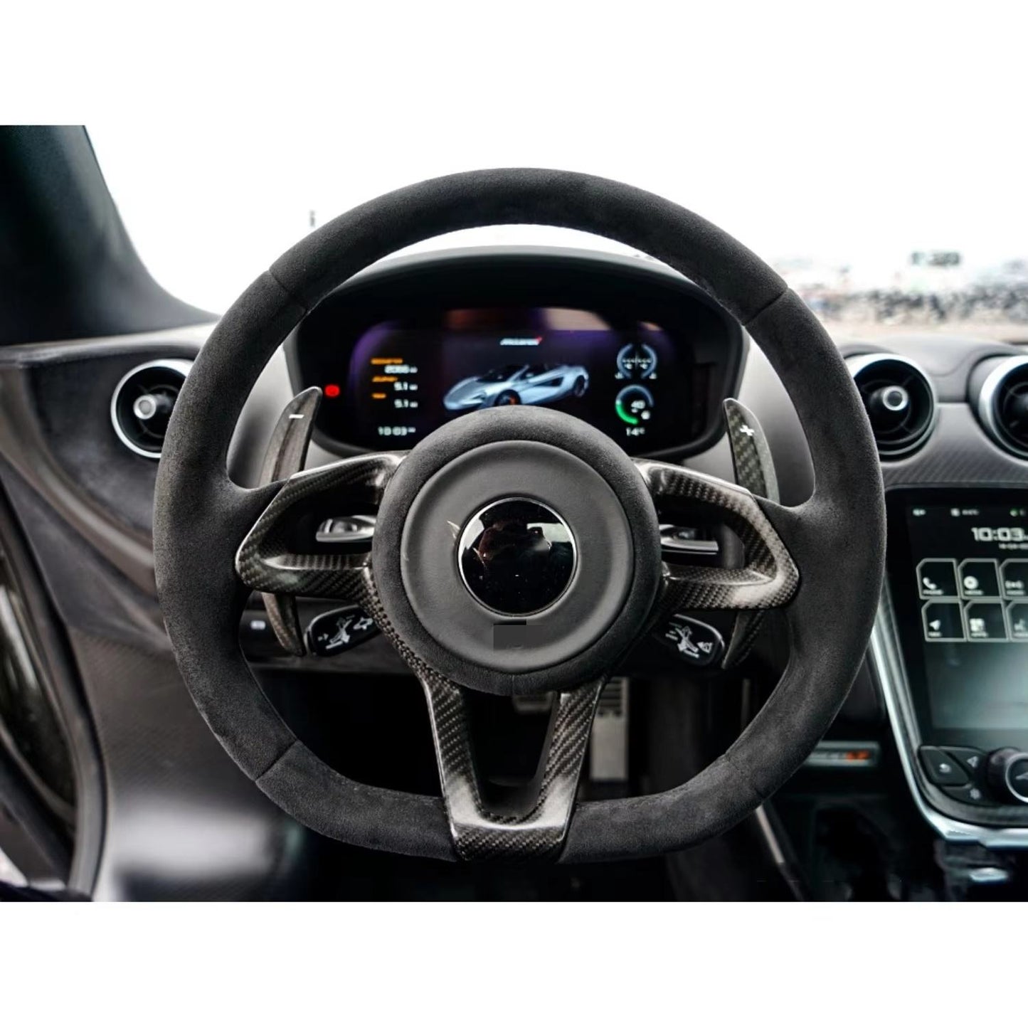 McLaren 570S | Phoenyx Design Carbon Fiber Steering Wheel Cover Trim